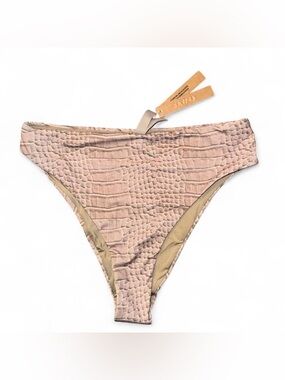 Skims dune crocodile mid rise bikini bottom